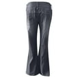 thumbnail image 5 of REALiKUN Low Rise Ripped Bootcut Wide Leg Jeans for Women Stretchy Denim Pants, 5 of 6