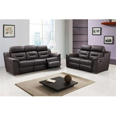 HomeRoots 366205 Brown Sofa Loveseat - 157 x 82 x 82 in.