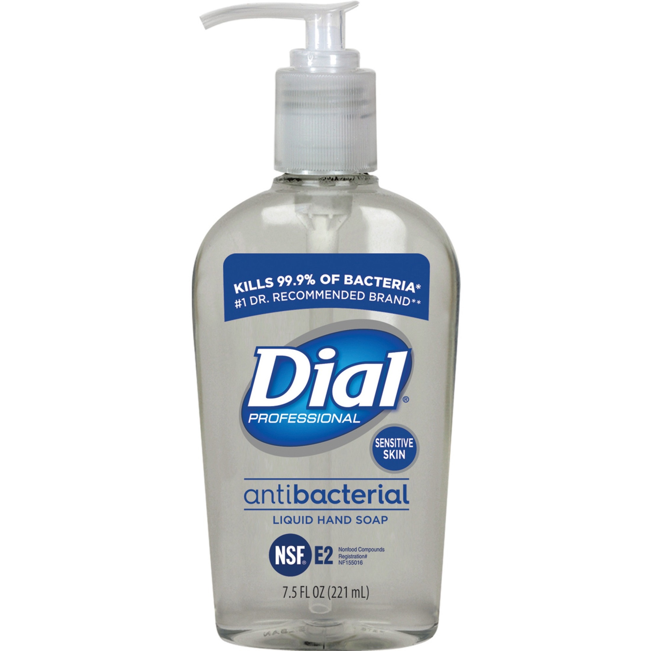 Dial, DIA82834, Sensitive Skin Liquid Hand Soap, 12 / Carton, Clear, 7.