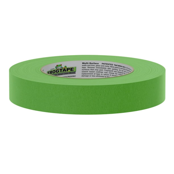 FROGTAPE 240659 Multi-Surface Painter's Tape with PAINTBLOCK, Medium  Adhesion, 0.94 Inches x 60 Yards, Green, 6 Rolls 
