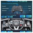 thumbnail image 4 of Aosom 12V Kids Electric Ride On Car with Parent Remote Control, Two Motors, 2 Speeds, Music, LED Lights, USB for 3-6 Years Old, Black, 4 of 9