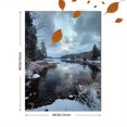 thumbnail image 3 of Winter Lake Reflection Canvas Print Wall Art Nature Landscape for Living Room Bedroom Home Office Cabin Decor, 3 of 8