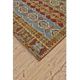 thumbnail image 2 of Feizy Ashi Transitional Southwestern, Brown/Tan/Blue, 2' x 3' Accent Rug Easy Care Sheen Stain Resistant Global Diamond Design Carpet for Living Dining Bed Room, 2 of 4