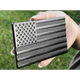 thumbnail image 2 of MULL USA 3D Metal Flag Fender Emblem for Cars Trucks 1pcs (5"x3", Black), 2 of 5