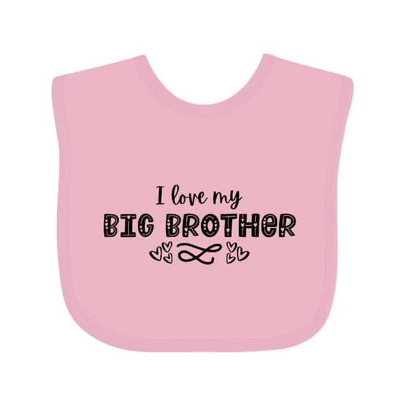 Inktastic I Love My Big Brother with Hearts Boys or Girls Baby Bib