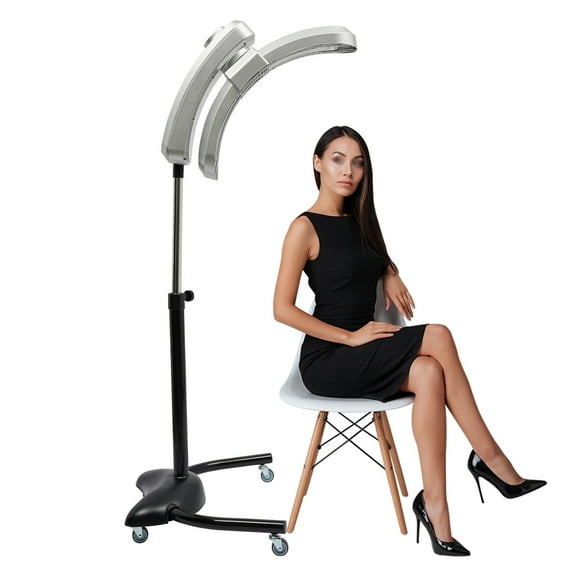 360° Rotating Vertical Hairdressing Heater, Salon Standing Hair Dryer, Adjustable Time & Temperature, Cold & Hot, Hair Processor Perm Styling Machine for Coloring, Cold perming, Hot Oil Treatment