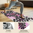 thumbnail image 4 of Pink Leopard Pattern Hot Yoga Mat Towel Non Slip for Hot Yoga - Quick-Drying Yoga Mat Cover with 4 Corner Pockets with Travel Bag - Hot Yoga Towel Non Slip Grip Moisture Wicking Sweat 70"x26", 4 of 6