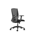 thumbnail image 3 of Bowery Hill 20.5" Modern Metal and Fabric Mesh Mid-Back Task Chair in Black, 3 of 4