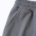 thumbnail image 6 of Besolor Men's Shorts Summer Casual Knee Length Elastic Waisted Drawstring Loose Workout Half Pants with Pockets(Large,Gray), 6 of 7