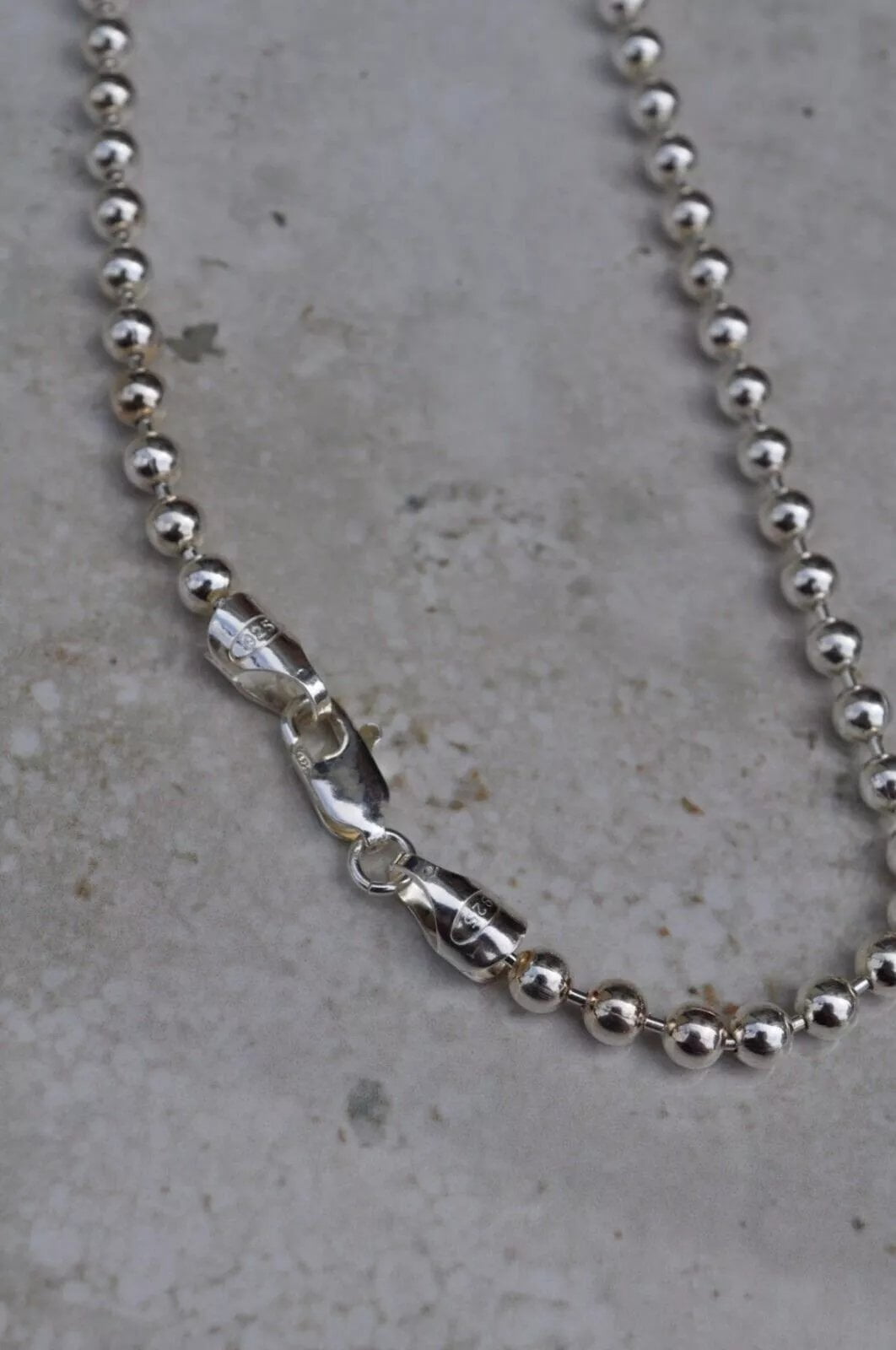 Buy 925 Sterling Silver Moon Cut Ball Bead Chain 4mm Necklace Online In