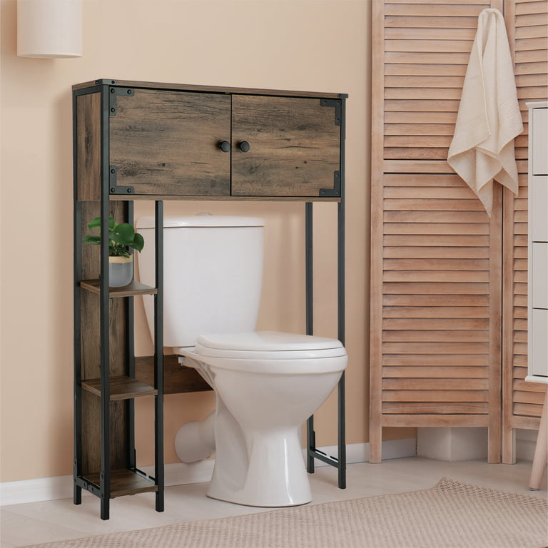 Landia Home Over The Toilet Bathroom Organizer for Storage, Industrial  Themed with a Steel Frame and Adjustable Shelf