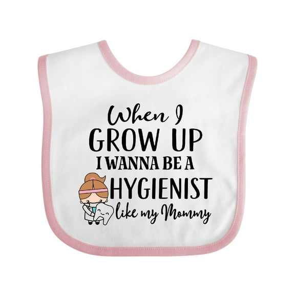 Inktastic Future Dental Hygienist Like Mommy Girls Baby Bib