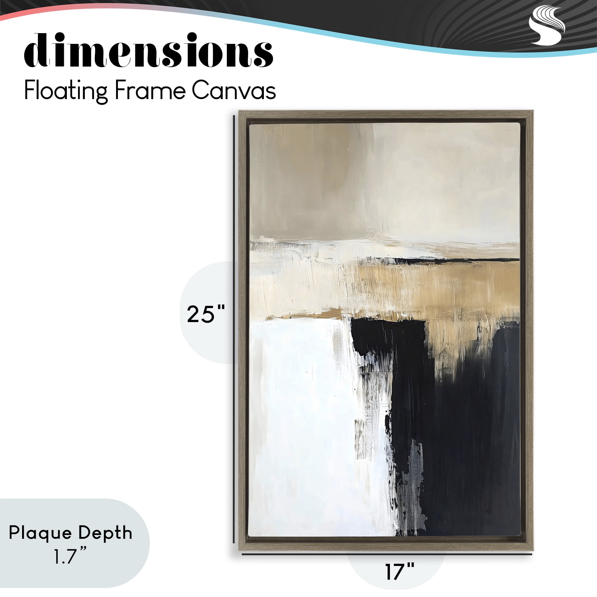 Stupell Industries Desert Horizon Muted Abstract Brown Framed Floater Canvas Wall Art, design by Gina Kelly