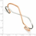 thumbnail image 3 of Stainless Steel Polished Rose Ip-Plated Cuff Bangle Made In China -Jewelry By Sweet Pea, 3 of 6