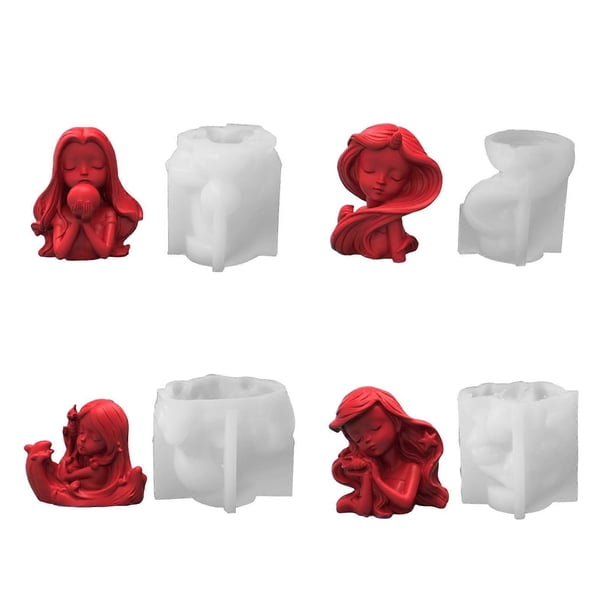 3D Ocean Girl Candle Silicone Mold for Candle Making,Aromatherapys Candle Resin Mould Ornaments Epoxy Resin Casting Mold