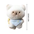 thumbnail image 3 of Squeaky Small Kitten Plush Keychain, Interactive Mini Cat Stuffed Animal Pendant, Cute Bag Charm and Backpack Accessory for Boys and Girlss Style #D064 White, 3 of 6