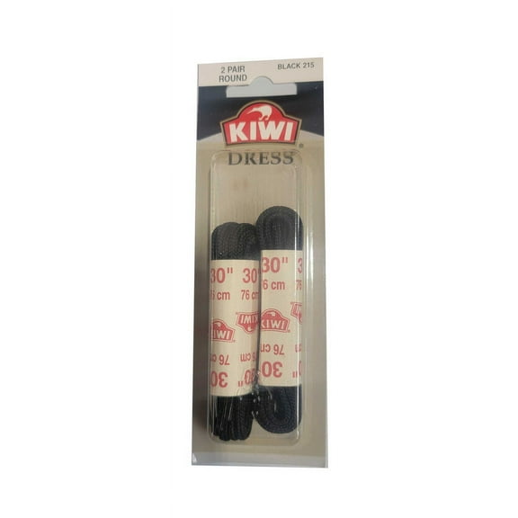 Kiwi Round Black Shoelaces - 30 Inches