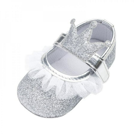 

Xinhuaya Baby Girl Shoes Princess Patchwork Shoe Soft Crib Sole Anti-slip First Walkers