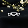 thumbnail image 4 of Rosec Jewels Lab Grown Diamond Anniversary Half Eternity Ring Band (EF-VS Grade), 18K White Gold, US 9.50, 4 of 9