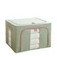 thumbnail image 5 of Caja de almacenamiento de algodón y lino Caja de almacenamiento y orden de ropa con marco de acero grueso Caja grande de tela sin olor Caja plegable para guardarropa, 5 of 5