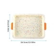 thumbnail image 2 of Plateau de Cuisson pour Brownies en Silicone Antiadhésif Résistant à la Chaleur avec Oreilles Portables Coloré, 2 of 7