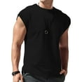 thumbnail image 3 of INHZOY Mens Casual Mock Neck Sleeveless Pullover Undershirt Basic Turtleneck Thermal Tank Tops Vest 01Black-A M, 3 of 4