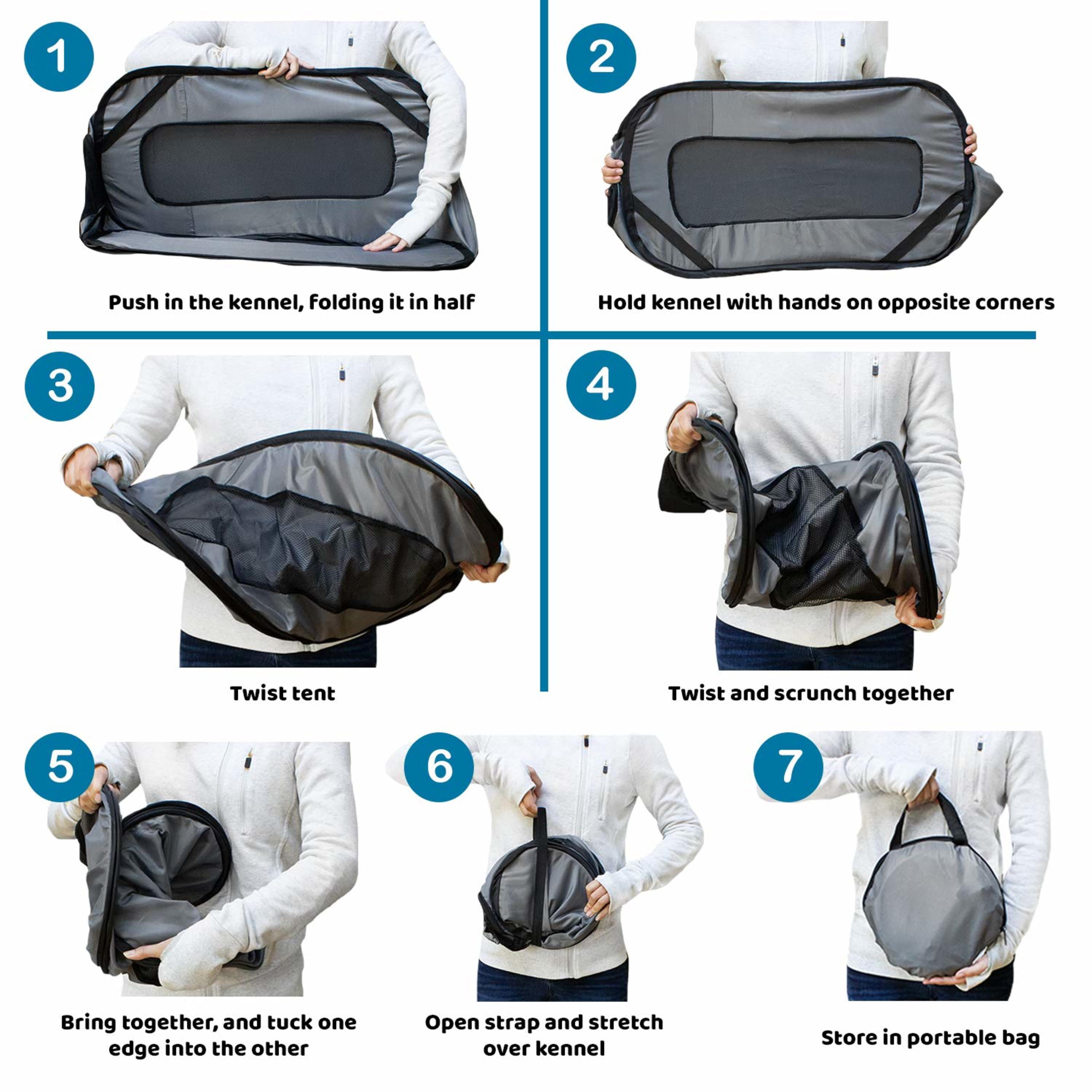 Downtown Pet Supply Pet Carriers for Cats and Dogs, Collapsible Dog Carrier, Giant