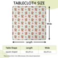 thumbnail image 2 of Highland Cow Flower Pattern Square Fitted Tablecloth with Elastic Edge,Square Table Cover,Washable Elastic Table Cover for Home Kitchen Party Decor 36"x36", 2 of 6