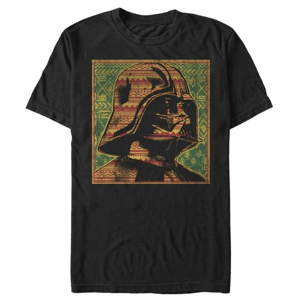 Men's Star Wars Darth Vader Tribal Print Graphic Tee Black 2X Large