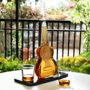 Annvchi Guitar Whiskey Decanter Whiskey Decanter Sets 1000ml Glass with Lid Music Lovers