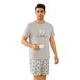 thumbnail image 3 of Printed Men's Loose-Fitting Casual Short-Sleeved Shorts Homewear Set, 3 of 6