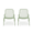 Green, variant on Tcbosik Set of 2 Outdoor Stackable Chairs, Modern Lounge Chair, Metal Armless Chair for Porch, Garden, Patio, Backyard, Green