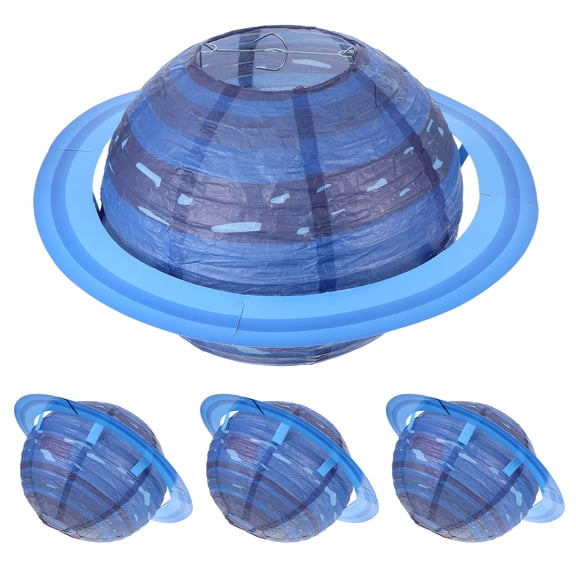 FRCOLOR 4pcs Paper Planet Lanterns Space Theme Lanterns Decorations Paper Lanterns Planet Decorations Solar System Decoration For Party Festival