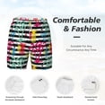 thumbnail image 3 of Balery Trendy Colorful Pineapples Mens Swim Trunks Swim Shorts for Men Quick Dry Inseam Beach Shorts with Compression Liner Pocket-XX-Large, 3 of 9