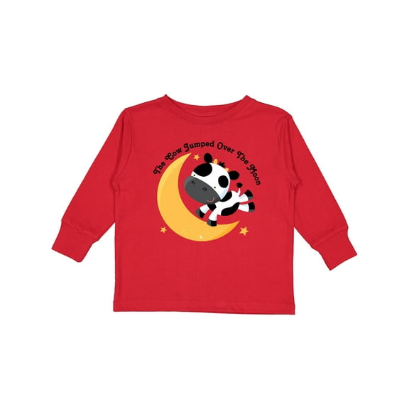 Inktastic Cow Jumped over the Moon Boys or Girls Long Sleeve Toddler T-Shirt
