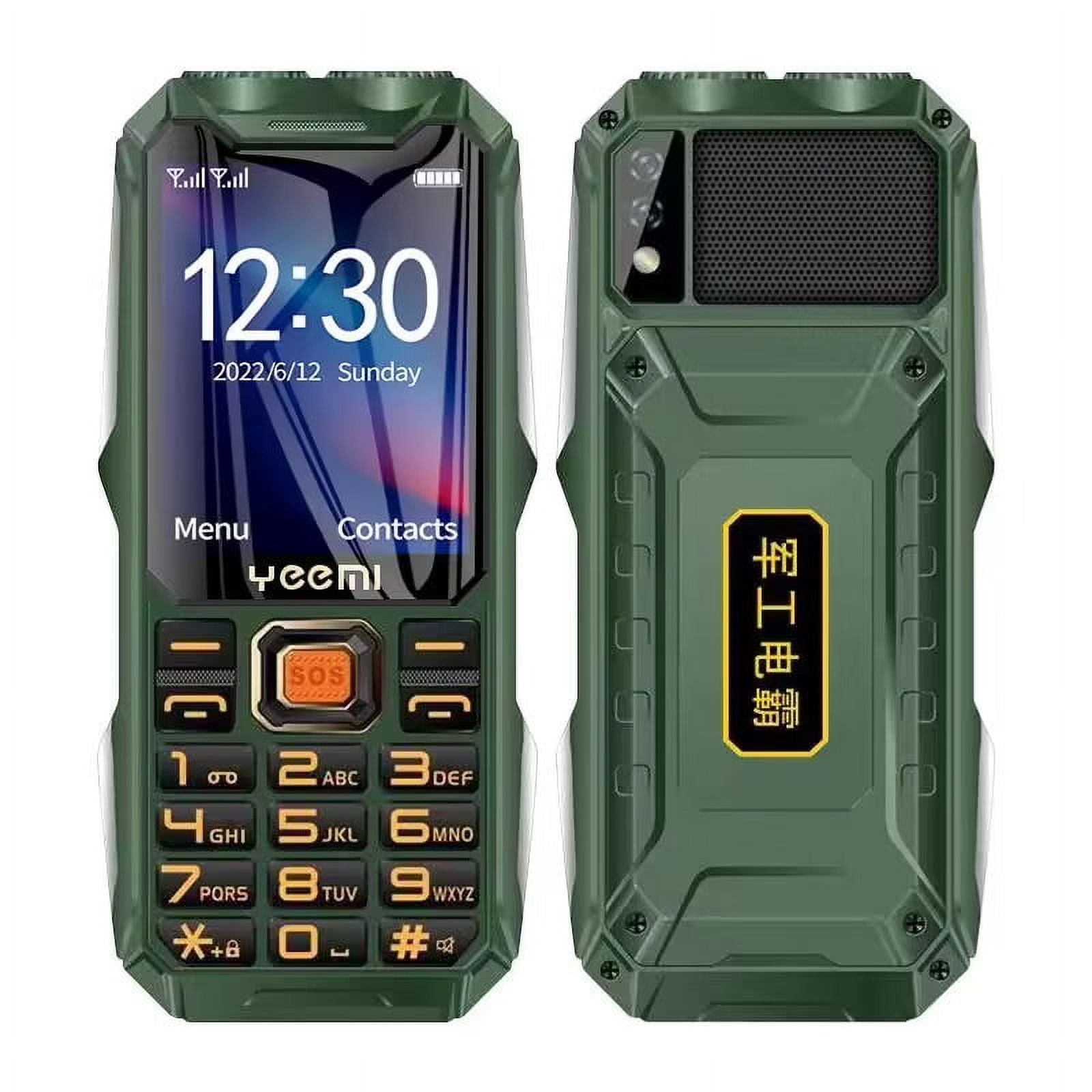 YEEMI Q8 GSM 2G Rugged Phone Big Battery Dual Flashlight 2.4inches