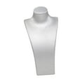 thumbnail image 1 of Expositor de busto para collares, soporte de maniquí para collares, elegante estante de almacenamiento, organizador de joyas de cuero sintético para 14 cm x 7 cm x 27 cm, 1 of 10