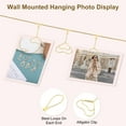 thumbnail image 3 of Wall Hanging Photo Display Cable Wire Rod with 12 Heart Clips, 5Ft Hanging Picture Frames Collage Gold, 3 of 6