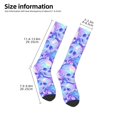 thumbnail image 2 of Naloa Blue Skull Daisy Thigh High Socks Extra Long Stretchy Sock Women Over Knee High Opaque Stocking Daily Wear, 2 of 6