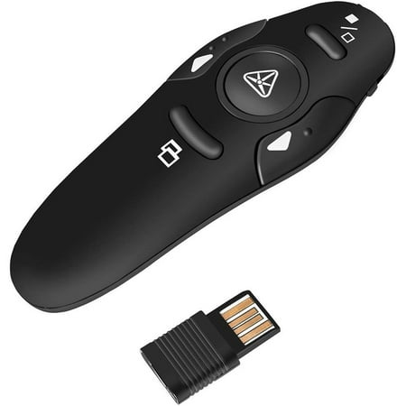 GLiving Wireless Presenter RF 2.4GHz Remote Presentation USB Control PowerPoint PPT Clicker (1 X AAABattery Not