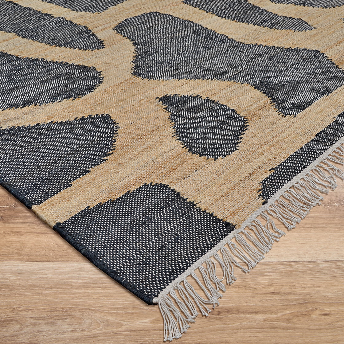 Couristan Cosmoros Karo 6' x 9' Natural-Black Area Rug