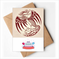 thumbnail image 1 of Chinese Phoenix Animal Portrait Happy Birthday Greeting Cards Envelopes Blank, 1 of 3