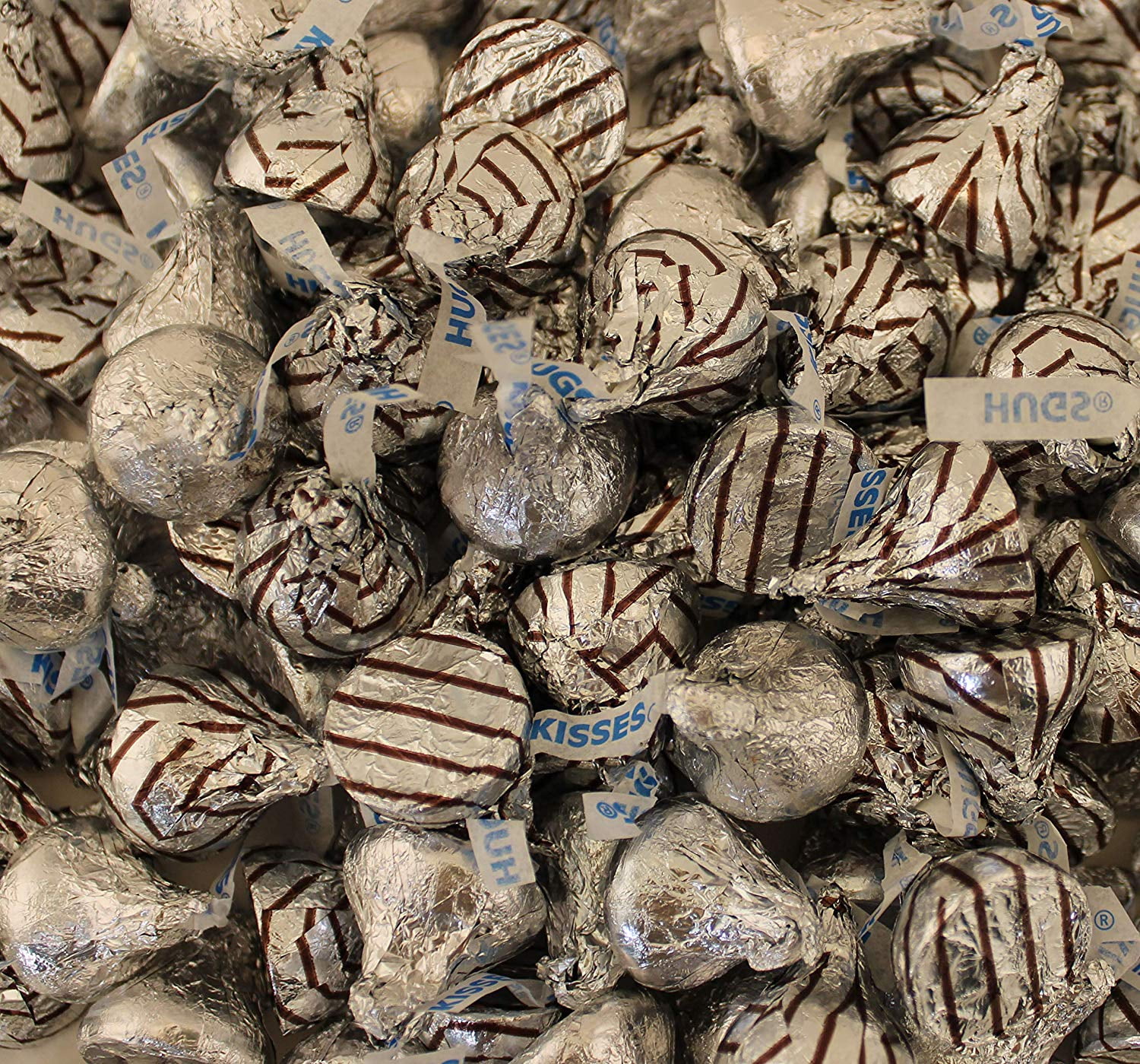 Hershey's Kisses Hugs White Creme and Kisses Milk Chocolate Silver