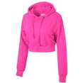 thumbnail image 3 of MixMatchy Women's Solid Casual French Terry Cropped Zip Up Hoodie, 3 of 5