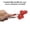 Red, variant on Silicone Christmas Stainless Steel 7inch Food Tongs For Baking And Cooking