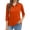 Saffron, variant on 3/4 Sleeve Tops For Women Plus Size Button Up Shirt Casual Lapel Collar V Neck Tunic Solid Color Spring & Autumn Polo Top Golf Tee Black L