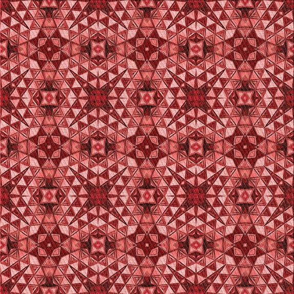 Ahgly Company Indoor Square Patterned Bean Red Area Rugs, 4' Square