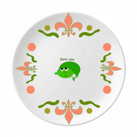 

Lovely Green Amphibians Art Deco Fashion Flower Ceramics Plate Tableware Dinner Dish