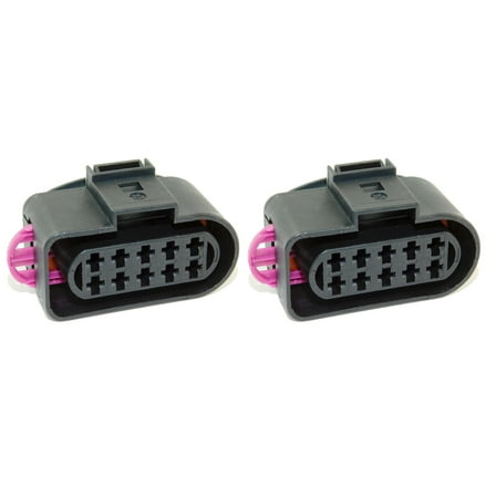 2x Connector 10-way for Headlight 1J0 973 735 w/out wire