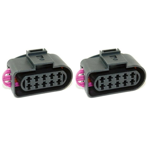 2x Connector 10-way for Headlight 1J0 973 735 w/out wire